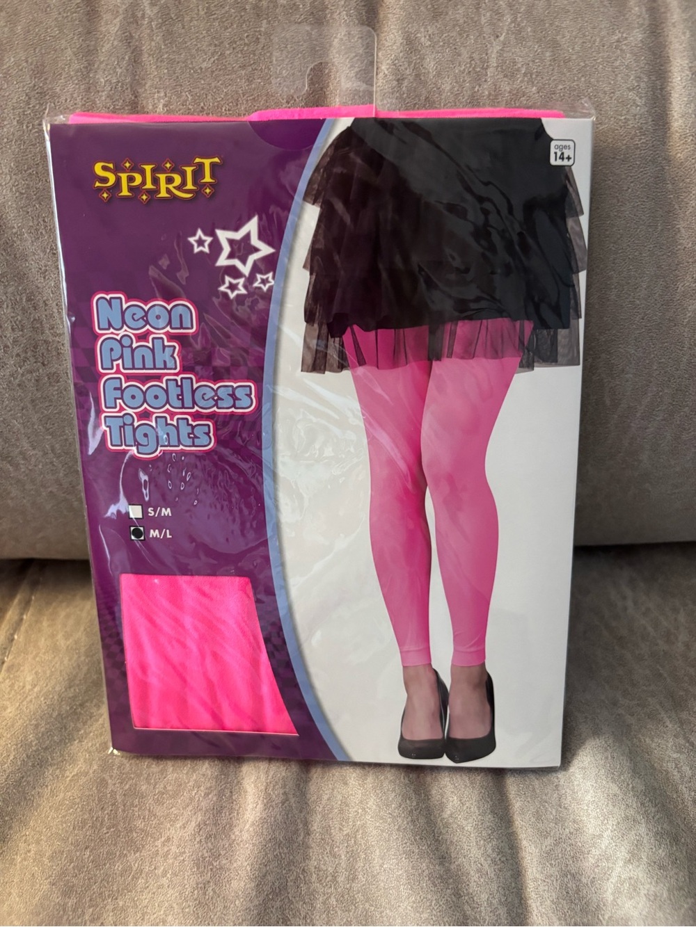 NWT: Spirit Neon Pink Footless Tights